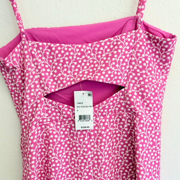 French Connection Women's Pink White Floral Mini Dress US 6 NWT - Picture 6 of 9